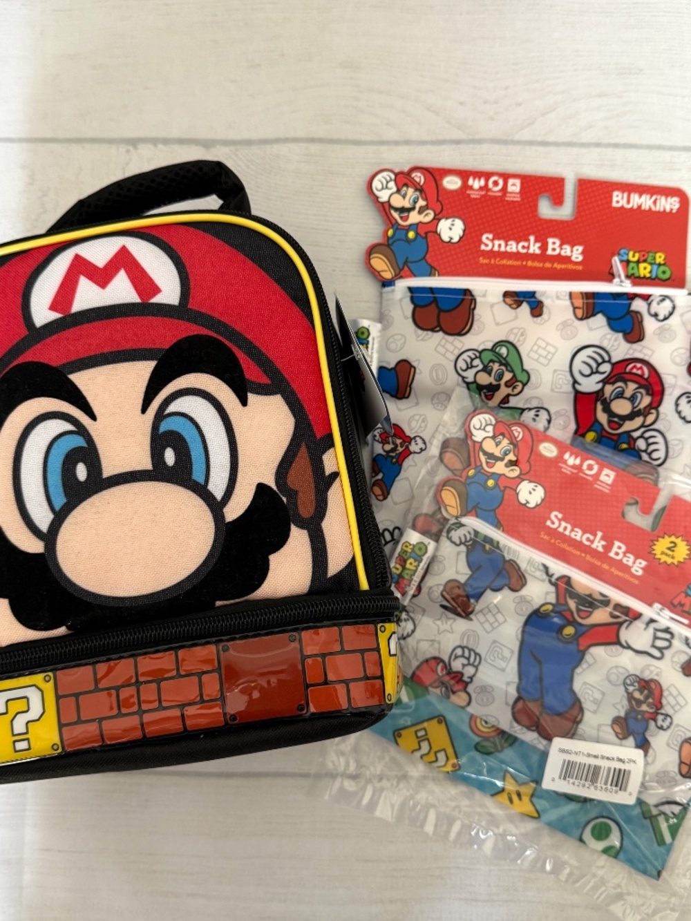 Super Mario Lunch Box & Snack Bag Set